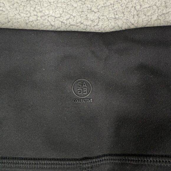Sage Collective Leggings Women Medium Black Stirrup High Rise Gym Athleisure NWT - Picture 8 of 11